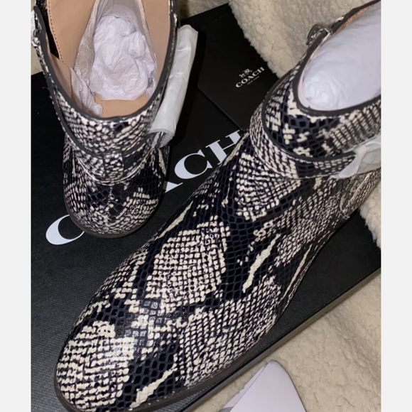 🌺SOLD ON MERCARI🌺COACH snake embossed boots - Picture 11 of 11